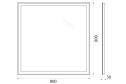 Зеркало с подсветкой BELBAGNO SPC-GRT-800-800-LED-BTN 80х80 см