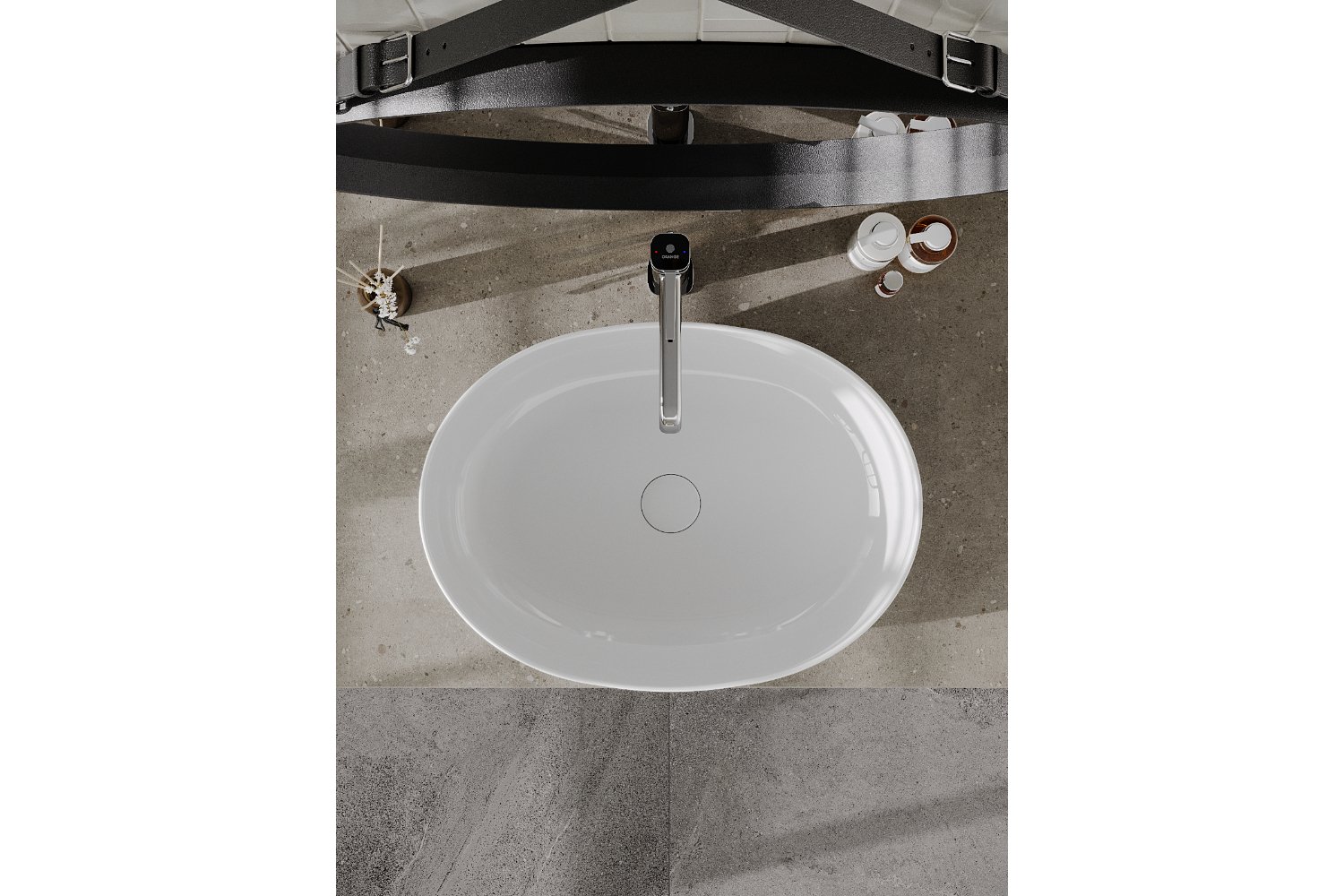 Раковина накладная ORANGE B05-520W Накладная, 51.5х14х39 см