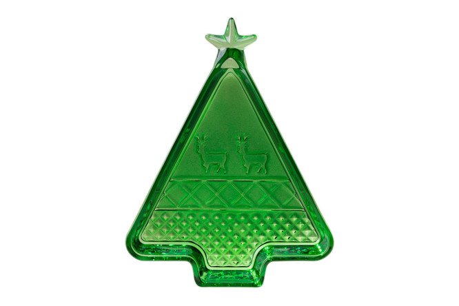 Изображение товара Блюдо Lefard Celebration Green из стекла для сервировки 20,5x2,5x16 см