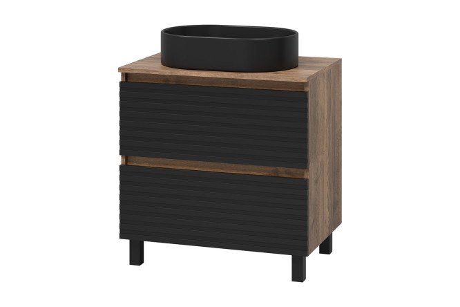 Изображение товара Тумба напольная Dakota 70 с раковиной в комплекте стильная для ванной