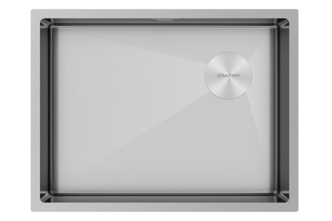 Изображение товара Врезная мойка PAULMARK Next-Skew 58 UNI PM885844-BS из нержавеющей стали
