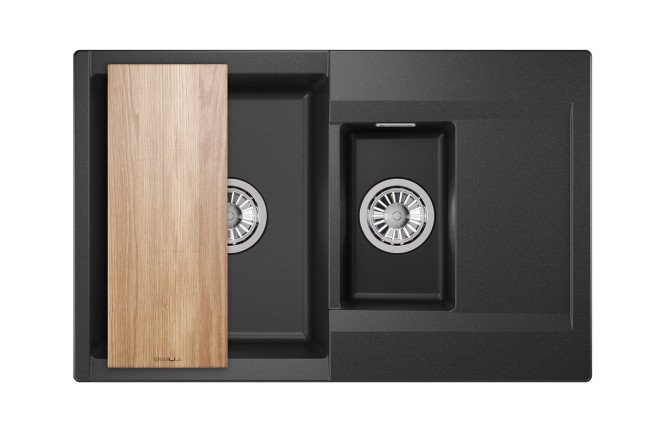 Изображение товара Врезная мойка GRANULA Estetica 7808 с крылом 78х50х22 см кварц