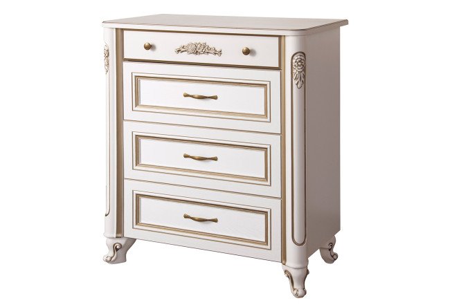 Изображение товара Комод Скарлетт ясень белый 87х100, 5х44, 5 см - стильная мебель для хранения