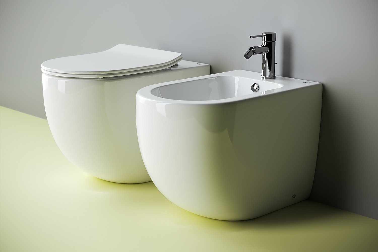 Биде напольное CERAMICANOVA Metropol Rimless 36х41х25.2 см
