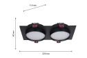 Светильник врезной FAVOURITE Vasto 21.5x3.7x10.8 см, GX53LED