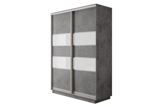 Изображение товара Шкаф-купе 2-дверный Оптима 120х220х60,1 см бетон/белый