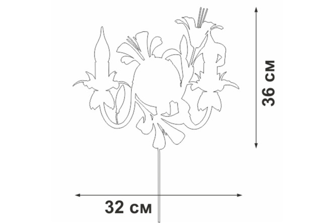 Светильник настенный VITALUCE V1116/2A 6 кв.м, E14