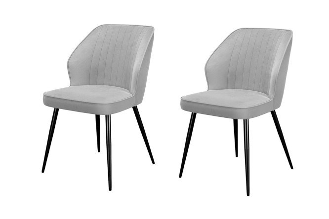 Изображение товара Комплект стульев DIKLINE 222M 52х84х60 см велюр металл ножки