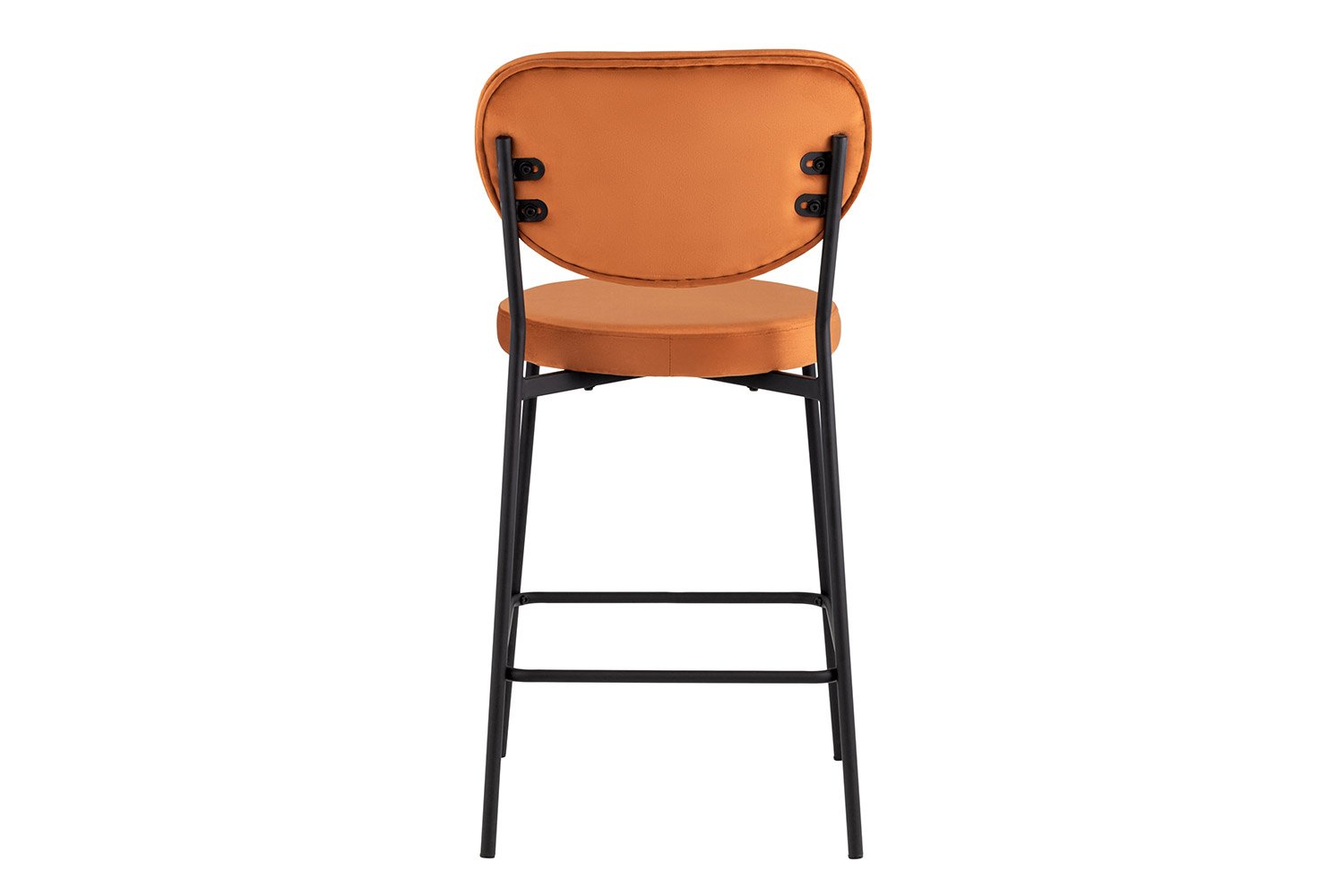 Cтул полубарный Stool Group Барбара New 48х100х53 см, цвет обивки терракотовый, ножек чёрный