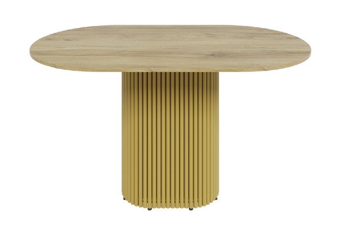 Изображение товара Стол GENGLASS Trubis oval с трубчатым подстольем 140х75х80 см