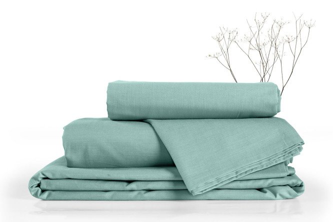 Комплект постельного белья Melange Emerald 148х215 см, Семейный