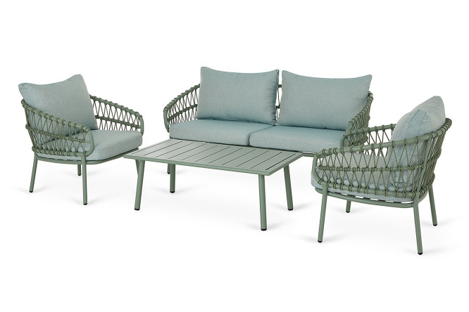 Изображение товара Набор садовой мебели Tyler зелёный 3 предмета