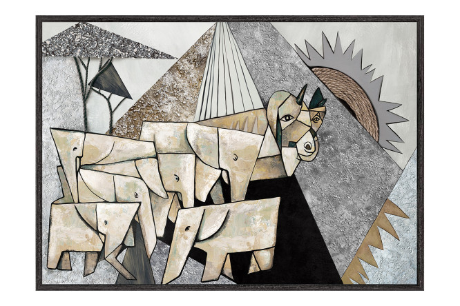 Изображение товара Репродукция картины Санрайз в раме 73х103 см