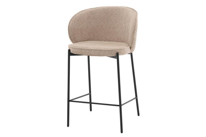 Изображение товара Стул барный Stool Group Тисдейл 56х94.5х56 см, цвет обивки бежевый, ножек чёрный