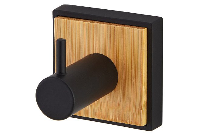 Изображение товара Крючок Borbon сталь и бамбук для крепления на стену надежной фиксации