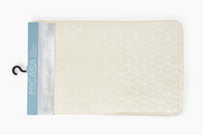 Изображение товара Коврик для ванной комнаты MICASA Lace 53x86 см полиэстер мягкий и антискользящий