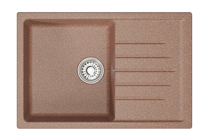 Изображение товара Врезная мойка с крылом MIXLINE ML-GM19 75х50х22 см искусственный камень