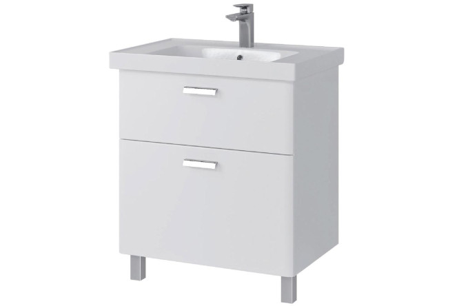 Изображение товара Напольная тумба для ванной комнаты Sanstar Gretta 331.1-1.5.1.КГРЕ 65,8 см, белый с раковиной