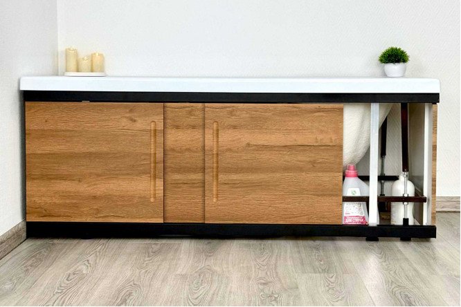 Экран под ванну Alt Black 1,6 ALV1202002 157х53.5 см