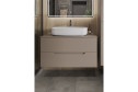 Тумба подвесная ORANGE Line 100 Li-100TuLMDF+B07-675W 100.5 см, цвет каркаса латте, фасада латте