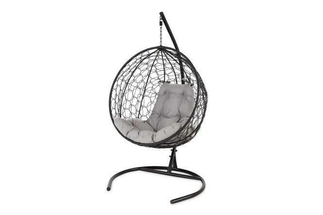 Изображение товара Кресло подвесное Kokos цвет основания и каркаса чёрный, отделки чёрный Изображение товара Кресло подвесное Kokos цвет основания и каркаса чёрный, отделки чёрный