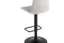 Стул барный Stool Group Tyler 45х85.5х49.5 см, цвет обивки светло-серый, ножек чёрный