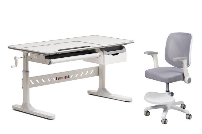 Изображение товара Комплект парта Fiore Grey + кресло LST9 Grey