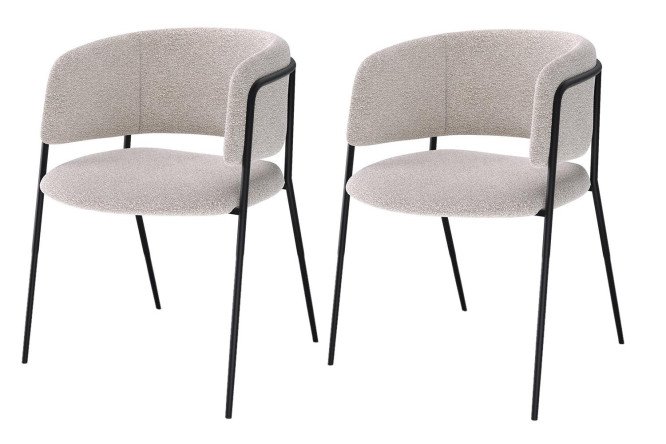 Изображение товара Комплект стульев 303 с обивкой из букле и металлическими ножками