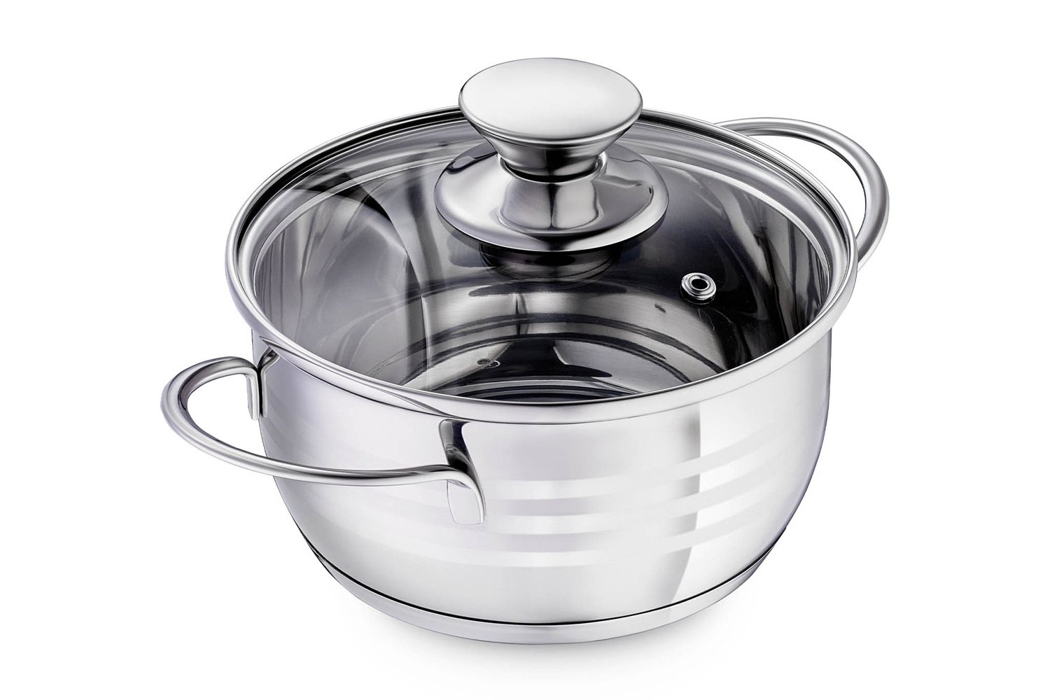 Кастрюля с крышкой REGENT Inox Bimbo Vitro