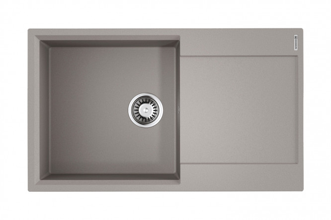 Изображение товара Врезная кухонная мойка с крылом OMOIKIRI Daisen 86-GR 86х50х19 см серый