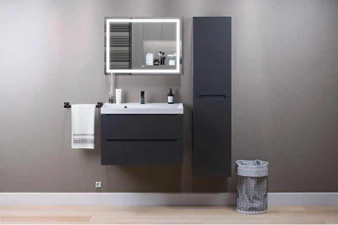 Изображение товара Ванный гарнитур Tanos цвет каркаса чёрный, фасада чёрный