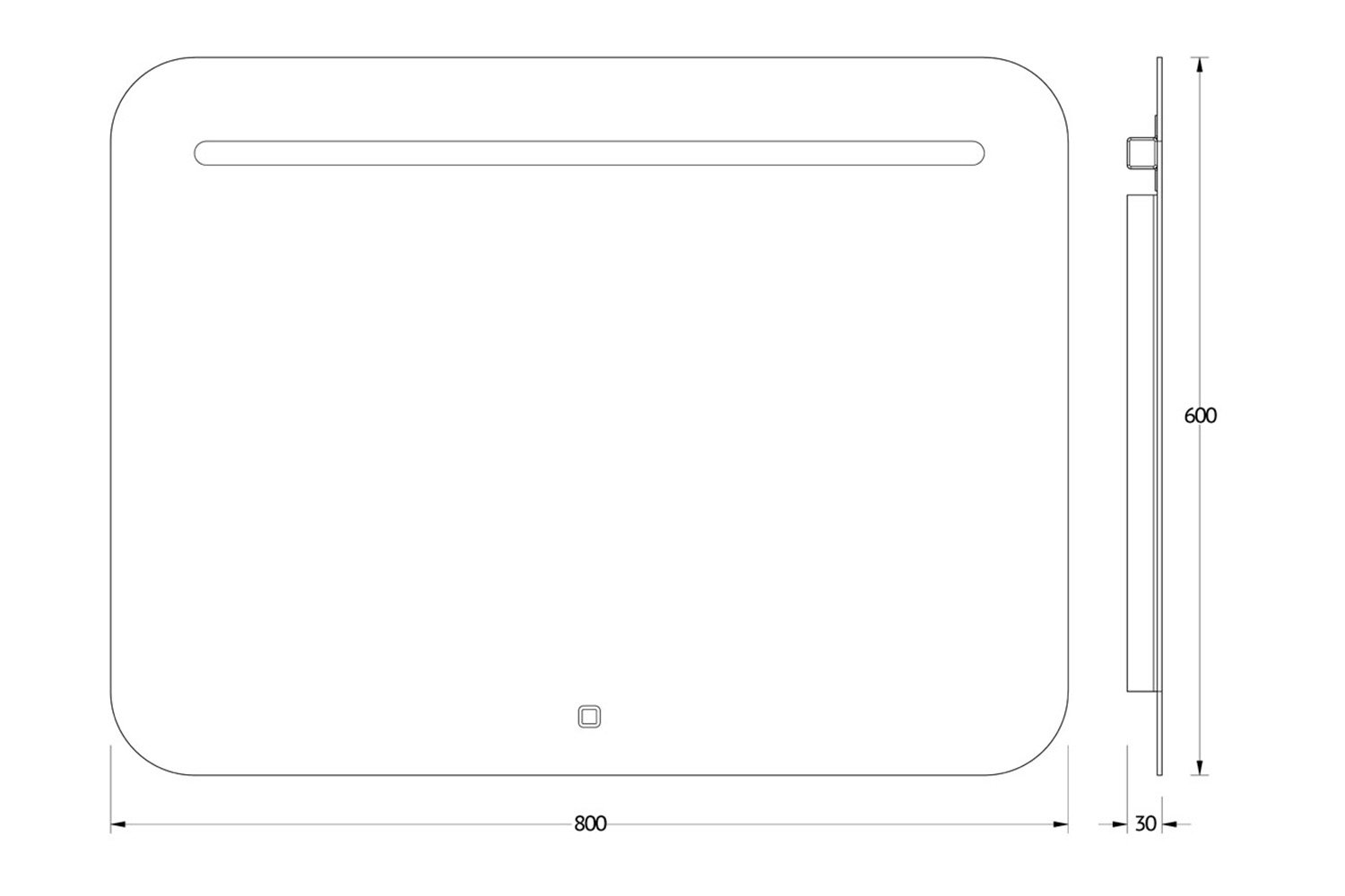 фото Зеркало со встроенным led-светильником ledline by 2445 evoform