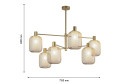 Люстра потолочная FAVOURITE Tokri 78.5x60x78.5 см, E14