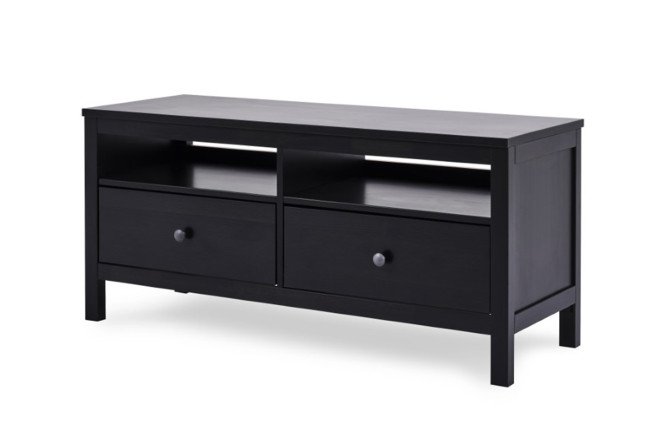 Изображение товара Тумба под ТВ Кымор черного цвета с размером 123,9х56,7х45,6 см