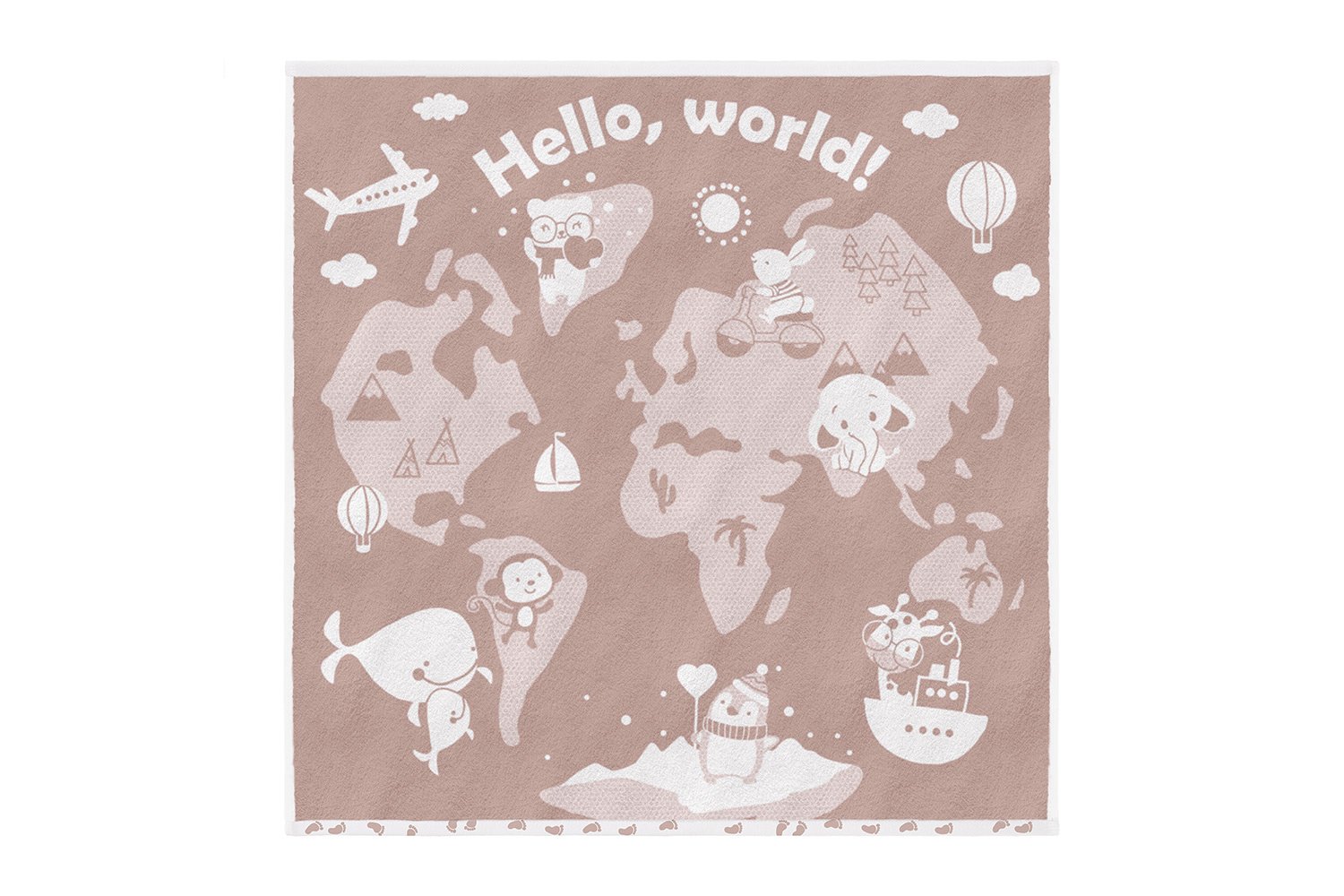 Полотенце детское махровое Hoff Hello, world!
