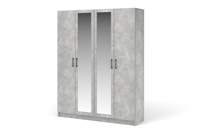 Изображение товара Шкаф 4-дверный с зеркалом Чикаго 160x205x47 см современный дизайн