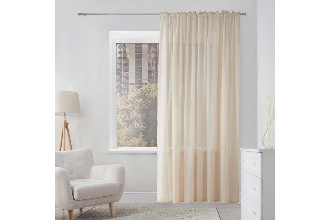 Изображение товара Тюль MICASA Cozy 300х280 см шампань универсальная лента