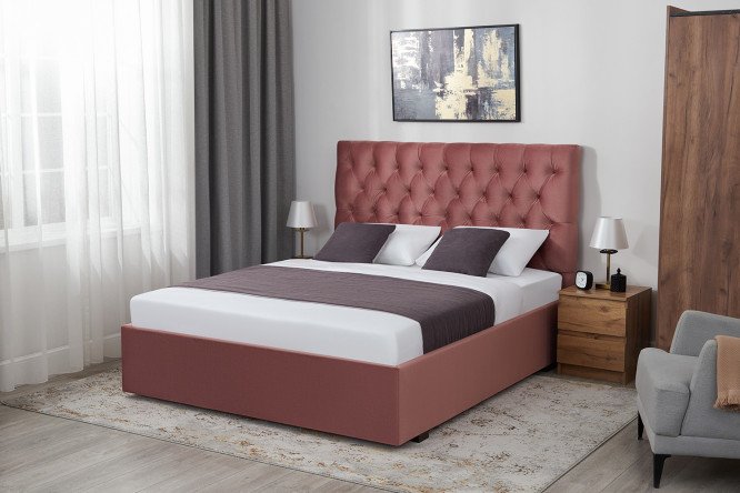 Кровать с подъёмным механизмом Betta цвет розовый 140х200 см