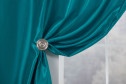 Штора MITTE Сильвия (Sylvie) 140х260 см, 1 шт., цвет бирюзовый