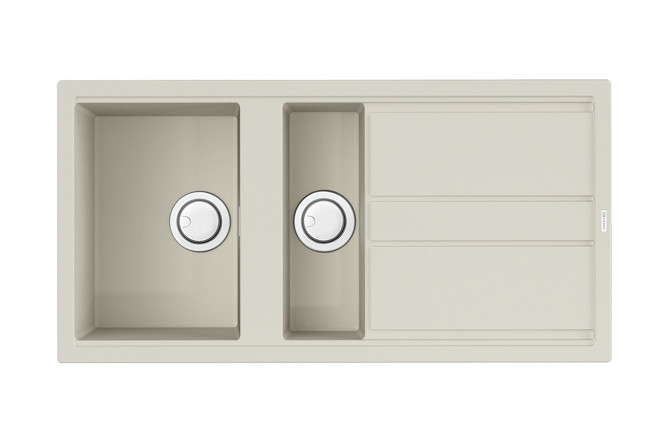 Изображение товара Мойка врезная OMOIKIRI Kitagawa 100-2-WH, 100х51х20 см, белый