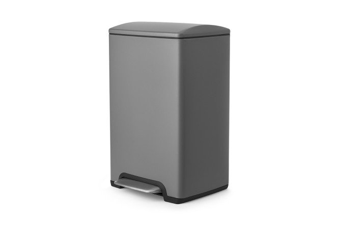 Изображение товара Бак для мусора с крышкой BERKRAFT Quadro 29x46.5x28 см, 15 л