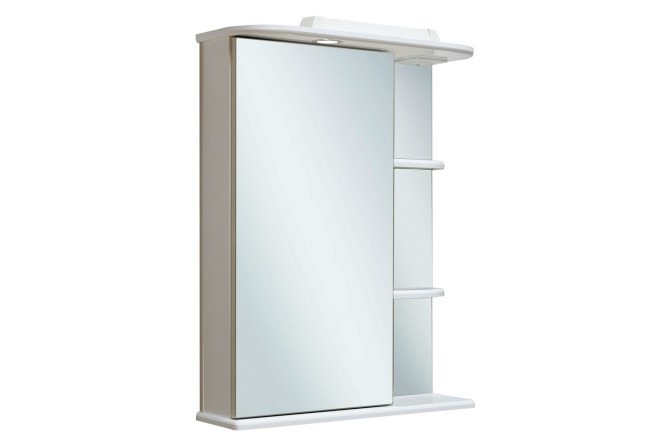 Изображение товара Шкаф-зеркало RUNO Магнолия белый Подвесной, 50х75х24 см, Левый