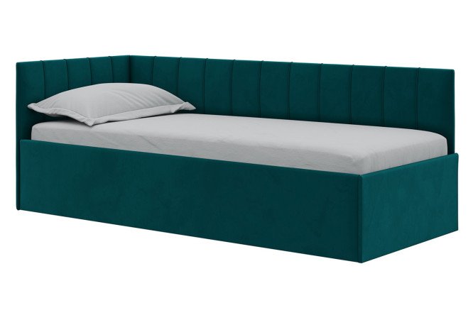 Изображение товара Кровать с подъёмным механизмом Мика 90х200 см зелёная практичная кровать