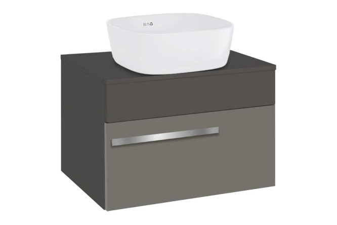 Изображение товара Подвесная тумба Вудлайн 65 см темно-серая для ванной комнаты