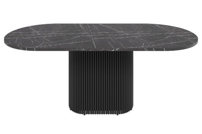 Стол GENGLASS Trubis oval с трубчатым подстольем 200х75х90 см