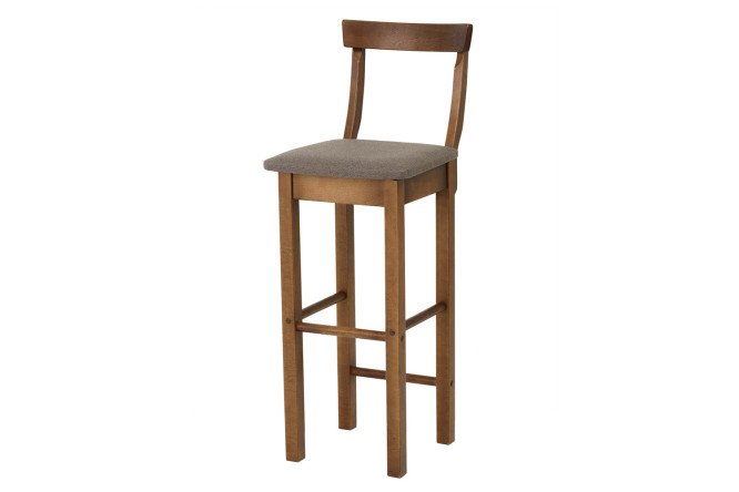 Изображение товара Барный стул Морган 38х105х46 см, цвет сидушки коричневый, ножек орех