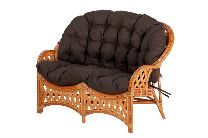 Изображение товара Диван Cobana 2-местный цвет каркаса коньячный, мягких элементов коричневый