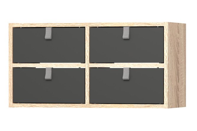 Изображение товара Стеллаж 2 секции Bricks дуб сонома и антрацит