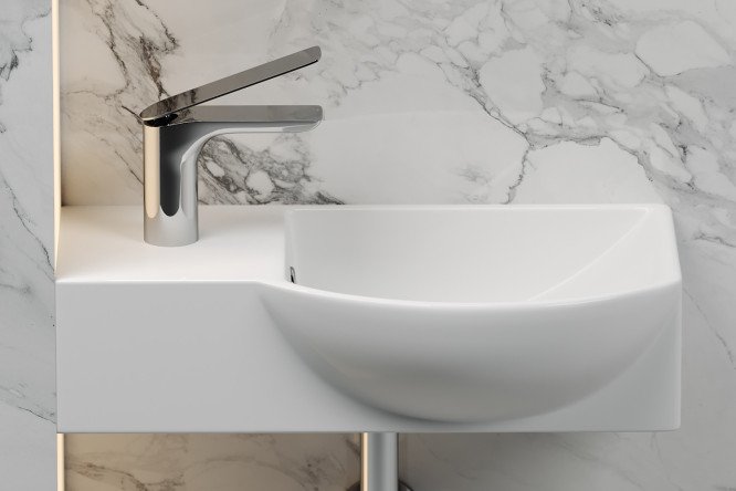 Умывальник подвесной угловой CERAMICANOVA Element CN6039R 40х12х22 см