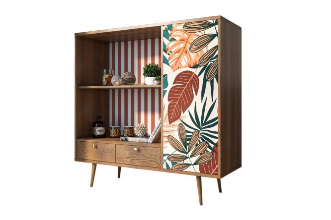 Изображение товара Стеллаж Berber 125х125х45 см из ЛДСП коричневый